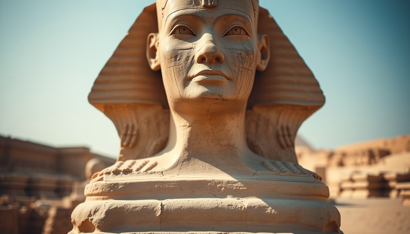 sphinx egypt face in editorial style