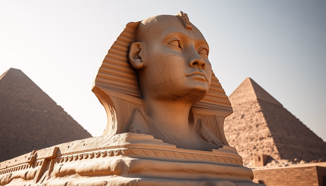 sphinx egypt face in editorial style