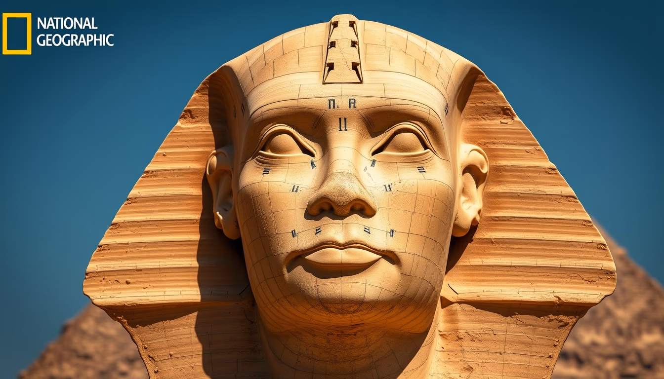 sphinx egypt face in editorial style