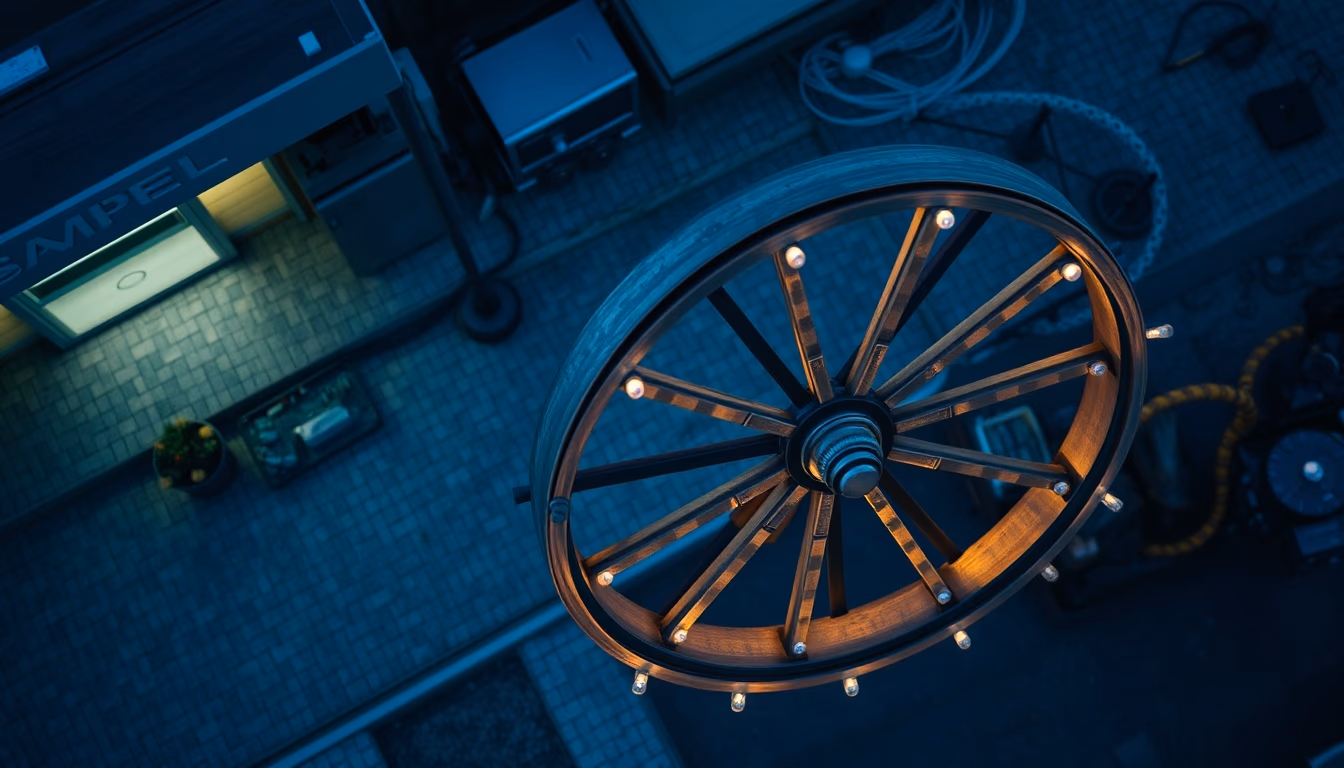 spinning wheel antique in editorial style