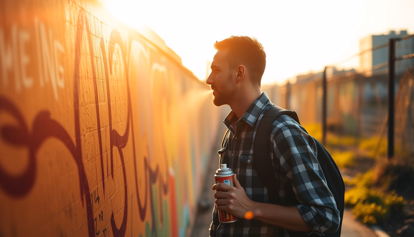 Spray paint graffiti em estilo editorial