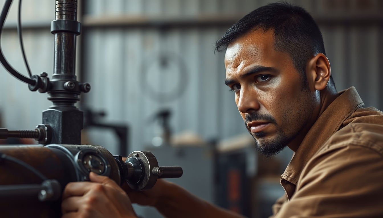 square machinist in editorial style