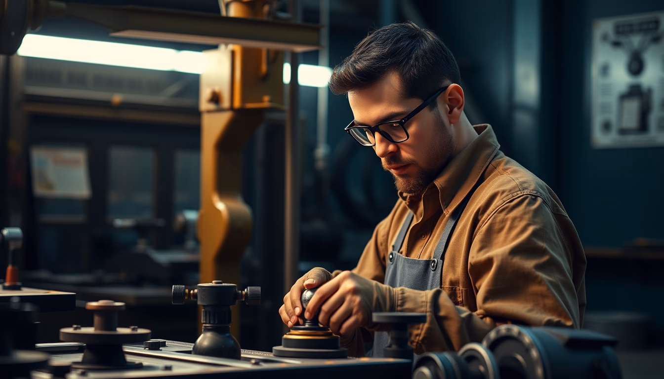 square machinist in editorial style