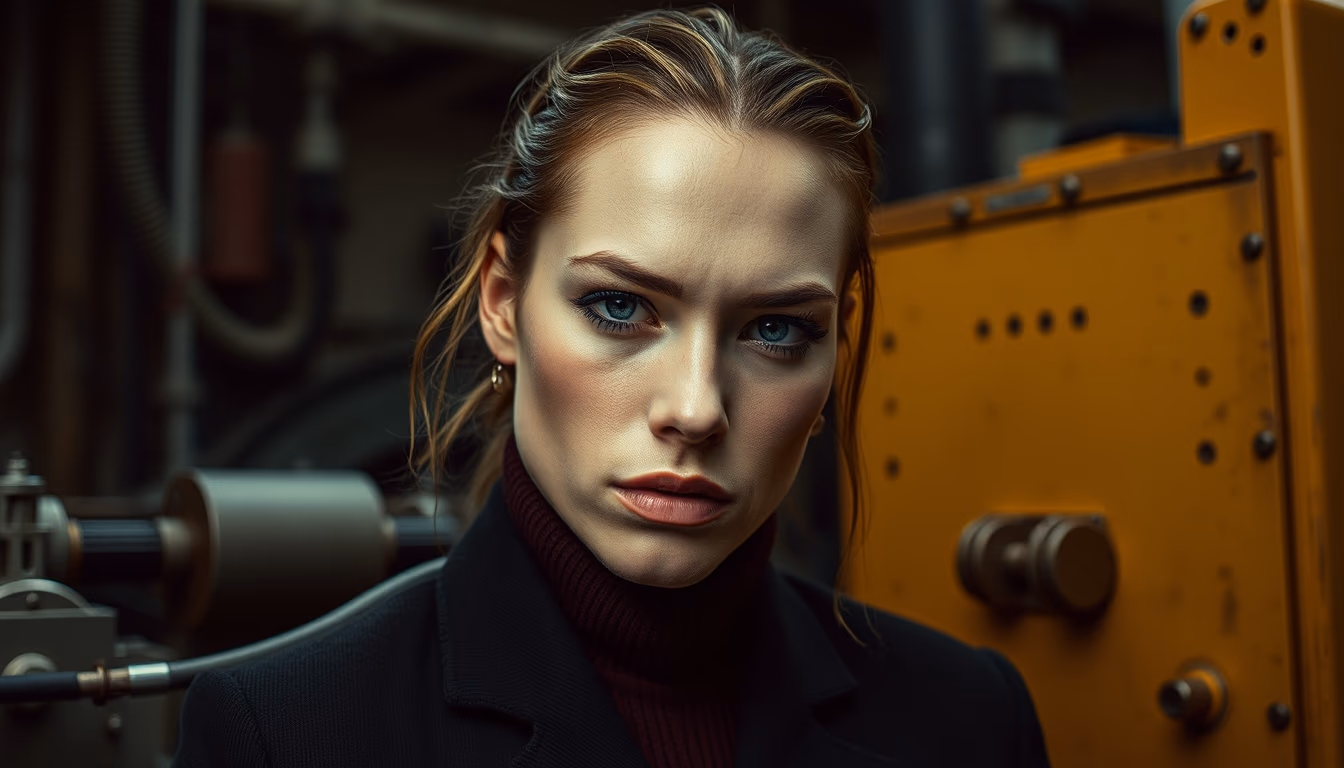 square machinist in editorial style