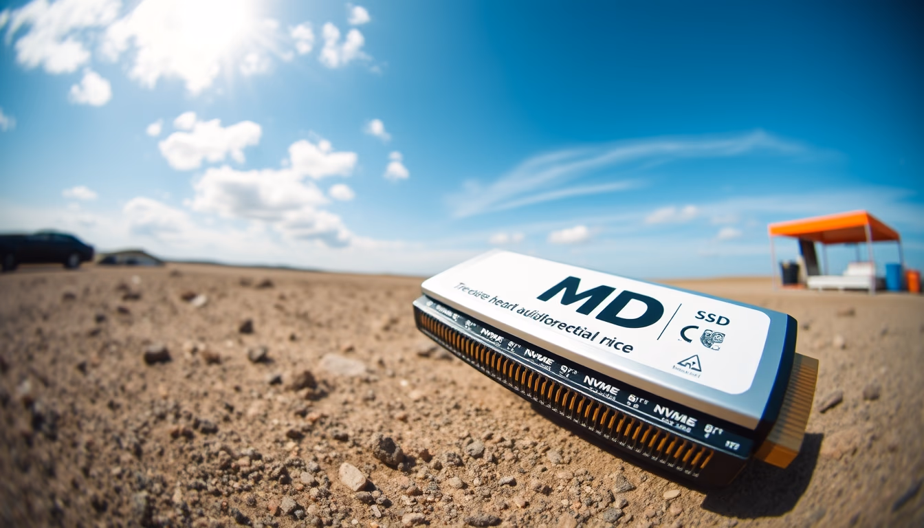 ssd nvme stick in editorial style