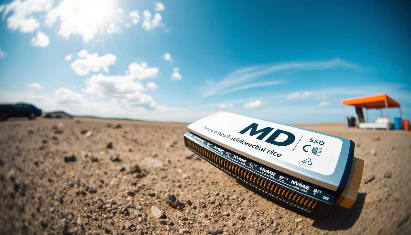 ssd nvme stick in editorial style