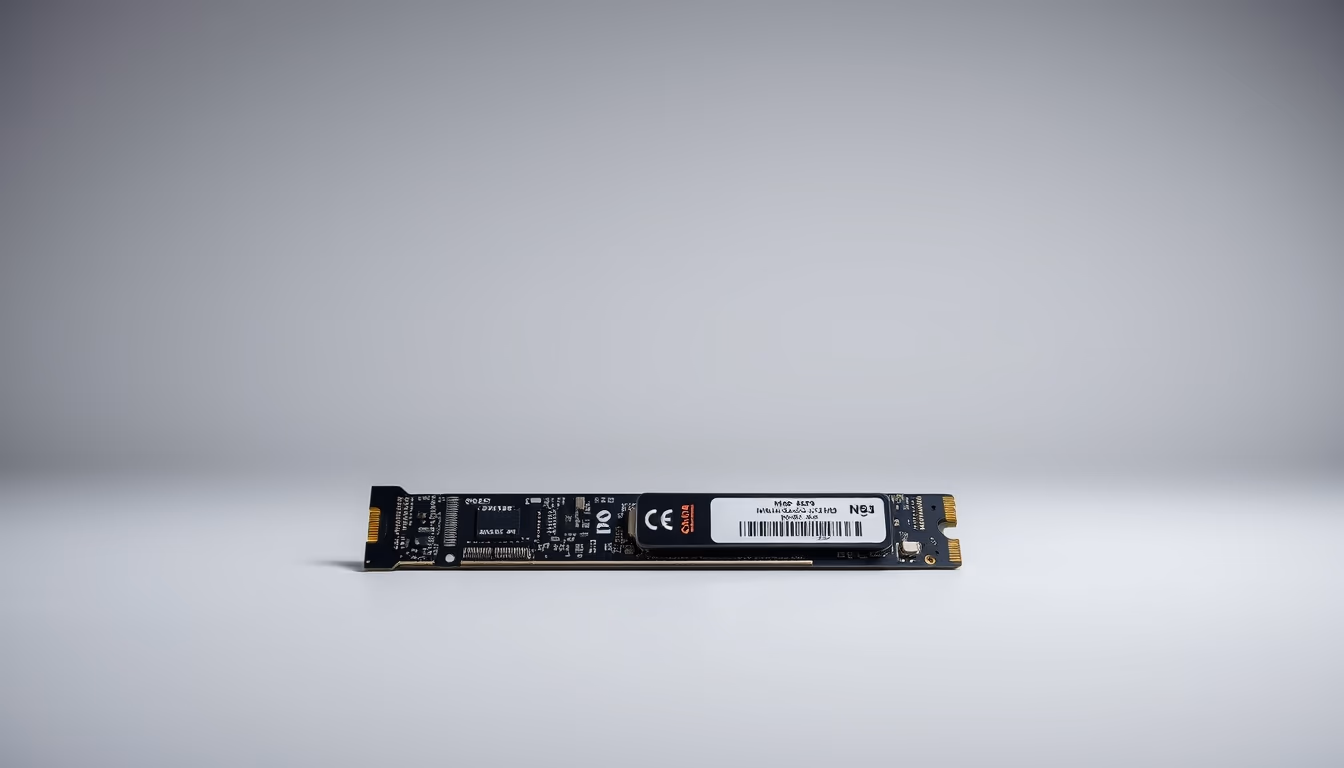 ssd nvme stick in editorial style
