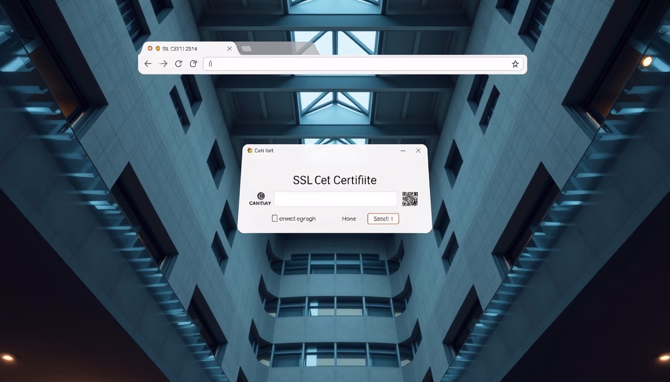 ssl certificate browser in editorial style