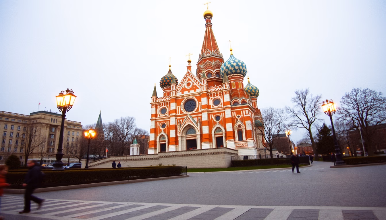 st basil cathedral in editorial style