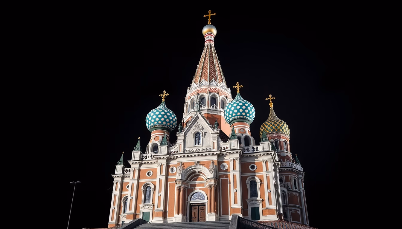 st basil cathedral in editorial style