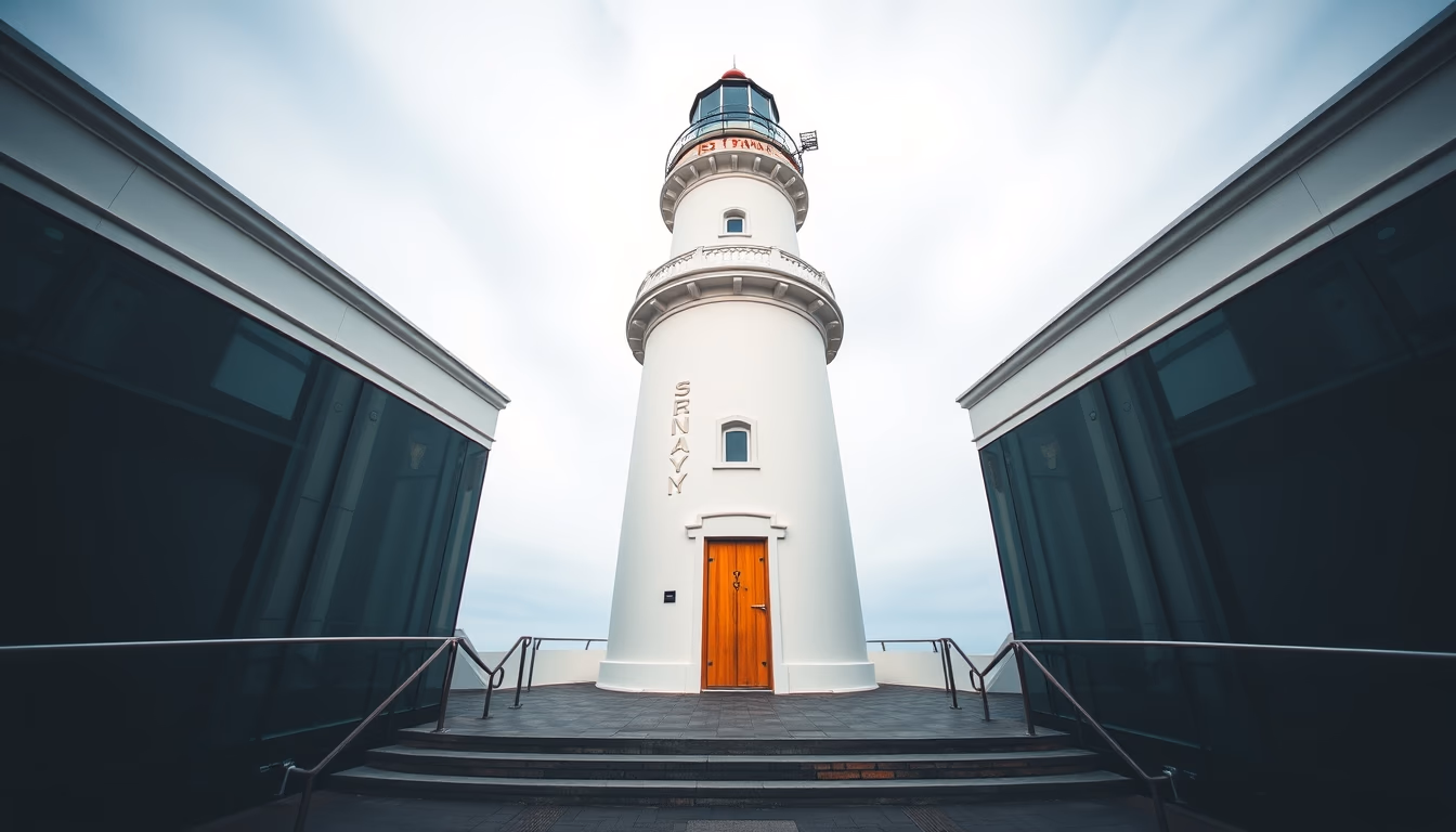 st. mary lighthouse uk in editorial style