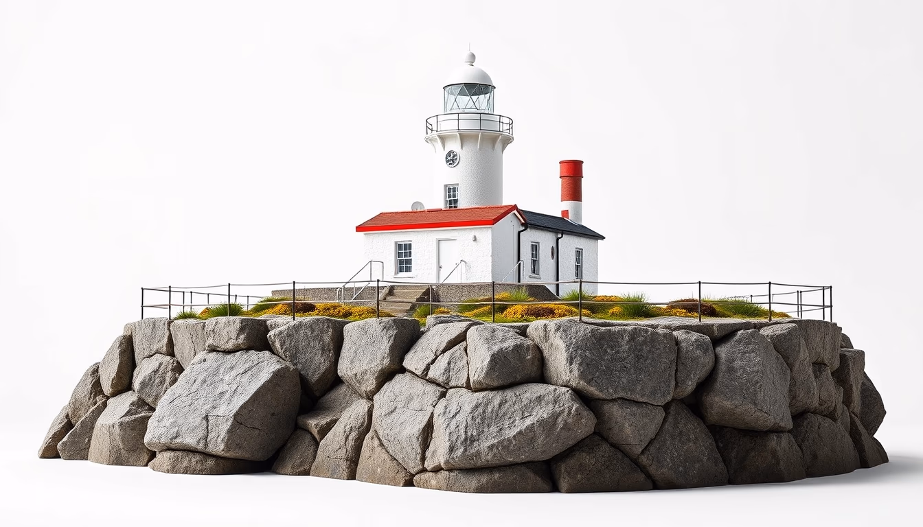 st. mary lighthouse uk in editorial style