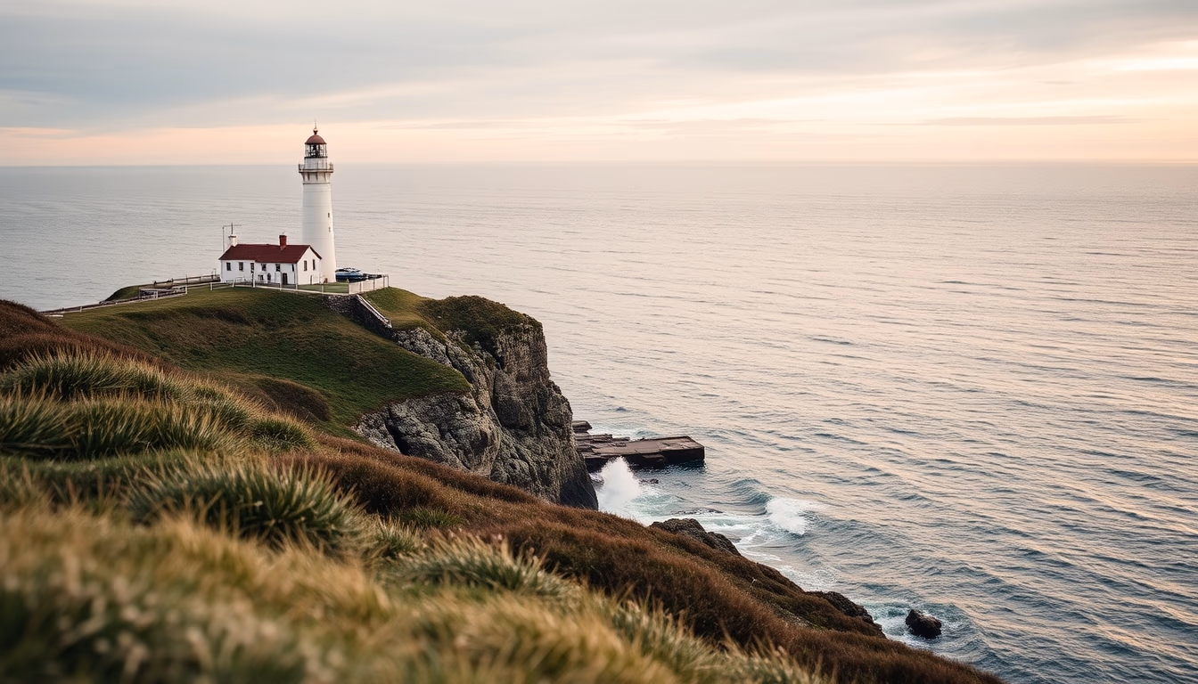 st. mary lighthouse uk in editorial style