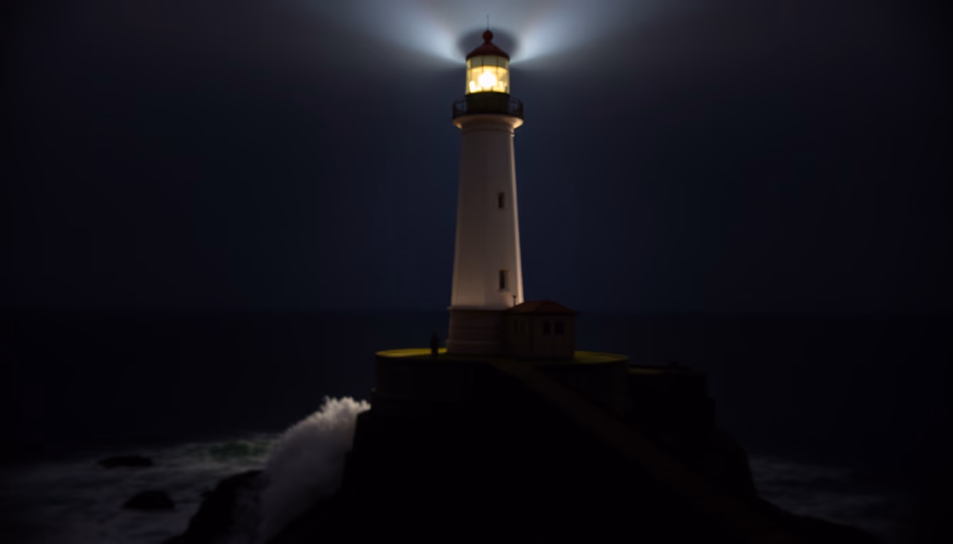 st. mary lighthouse uk in editorial style