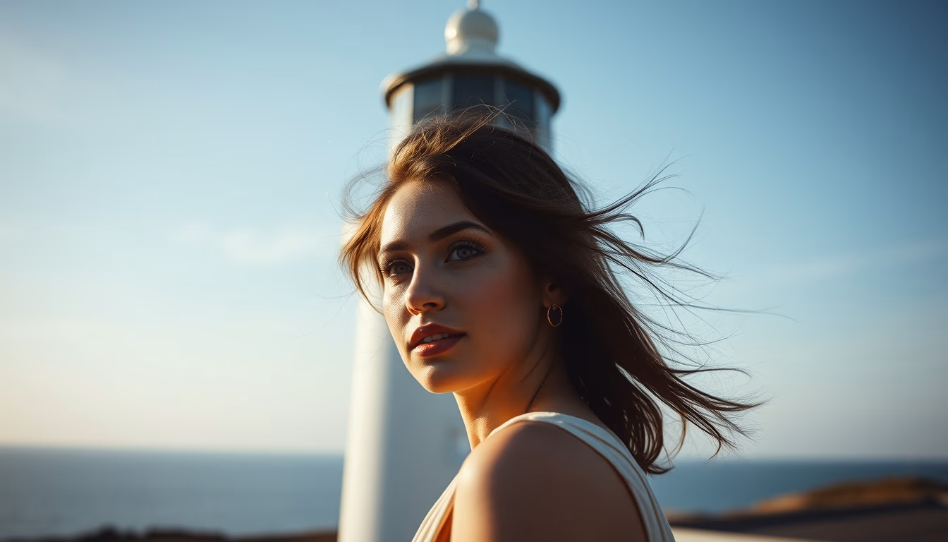 st. mary lighthouse uk in editorial style