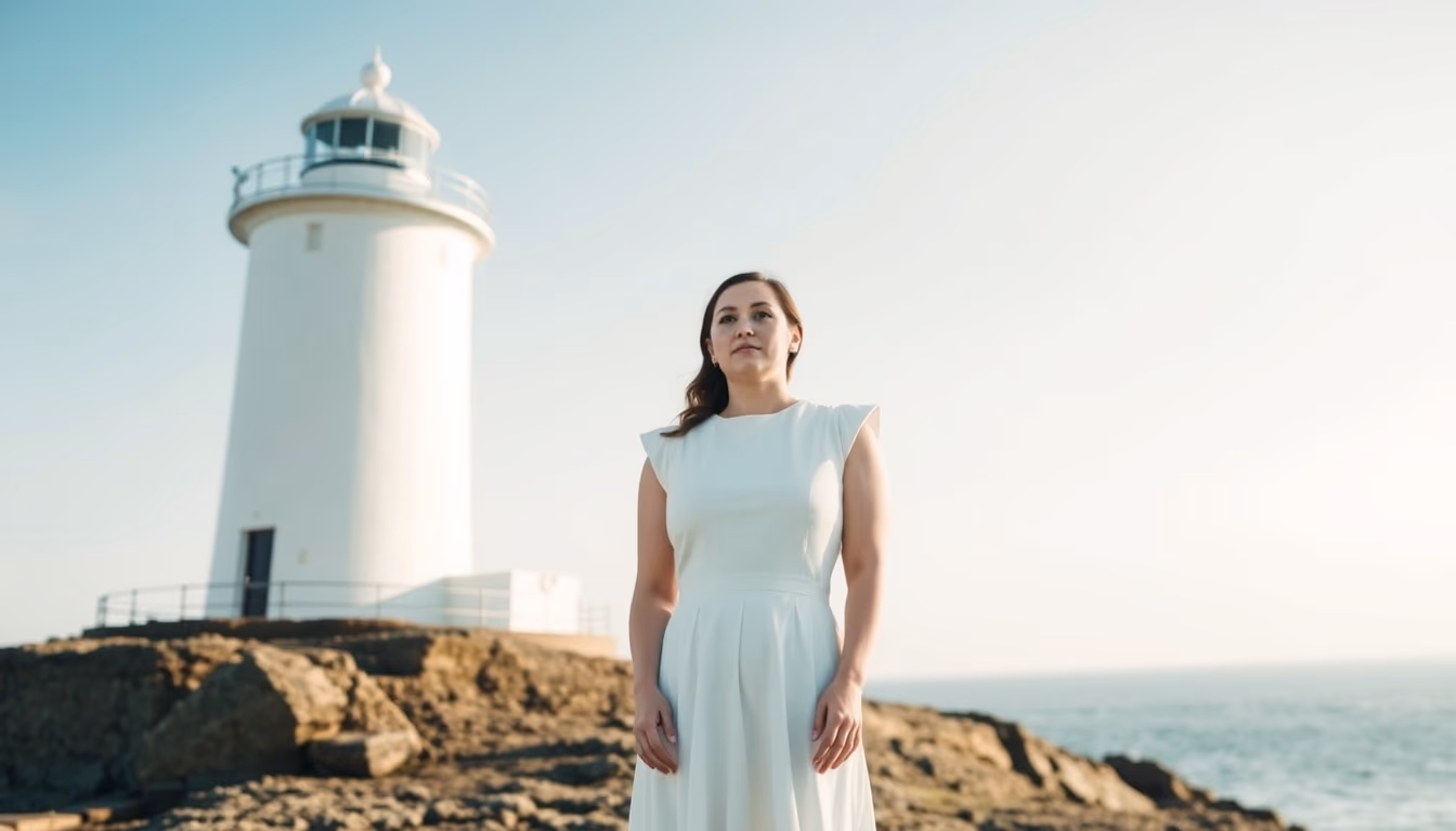 st. mary lighthouse uk in editorial style