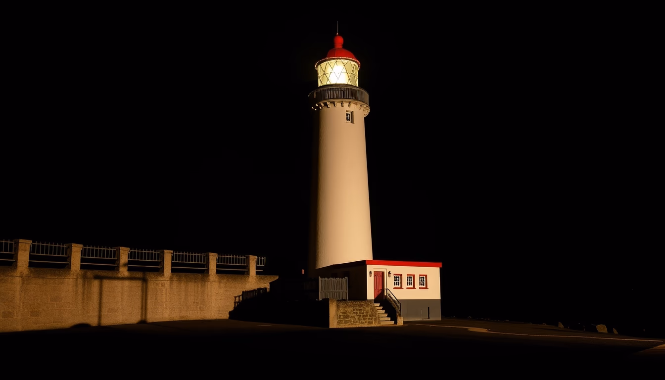 st. mary lighthouse uk in editorial style