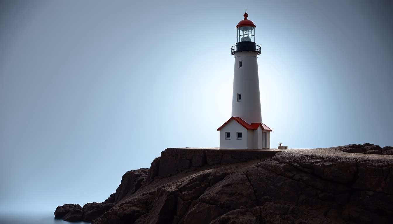 st. mary lighthouse uk in editorial style