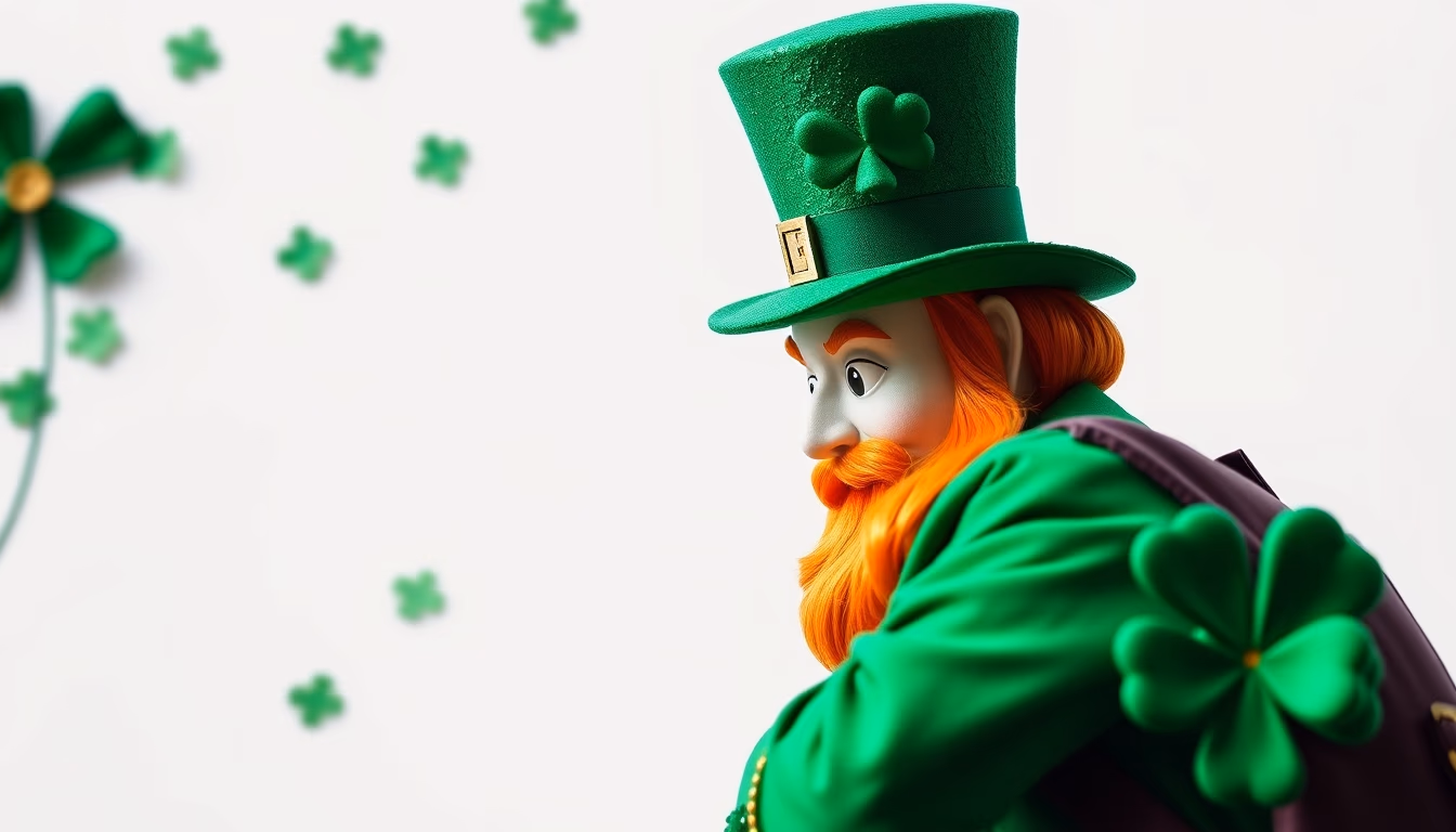 st patricks shamrock parade in editorial style