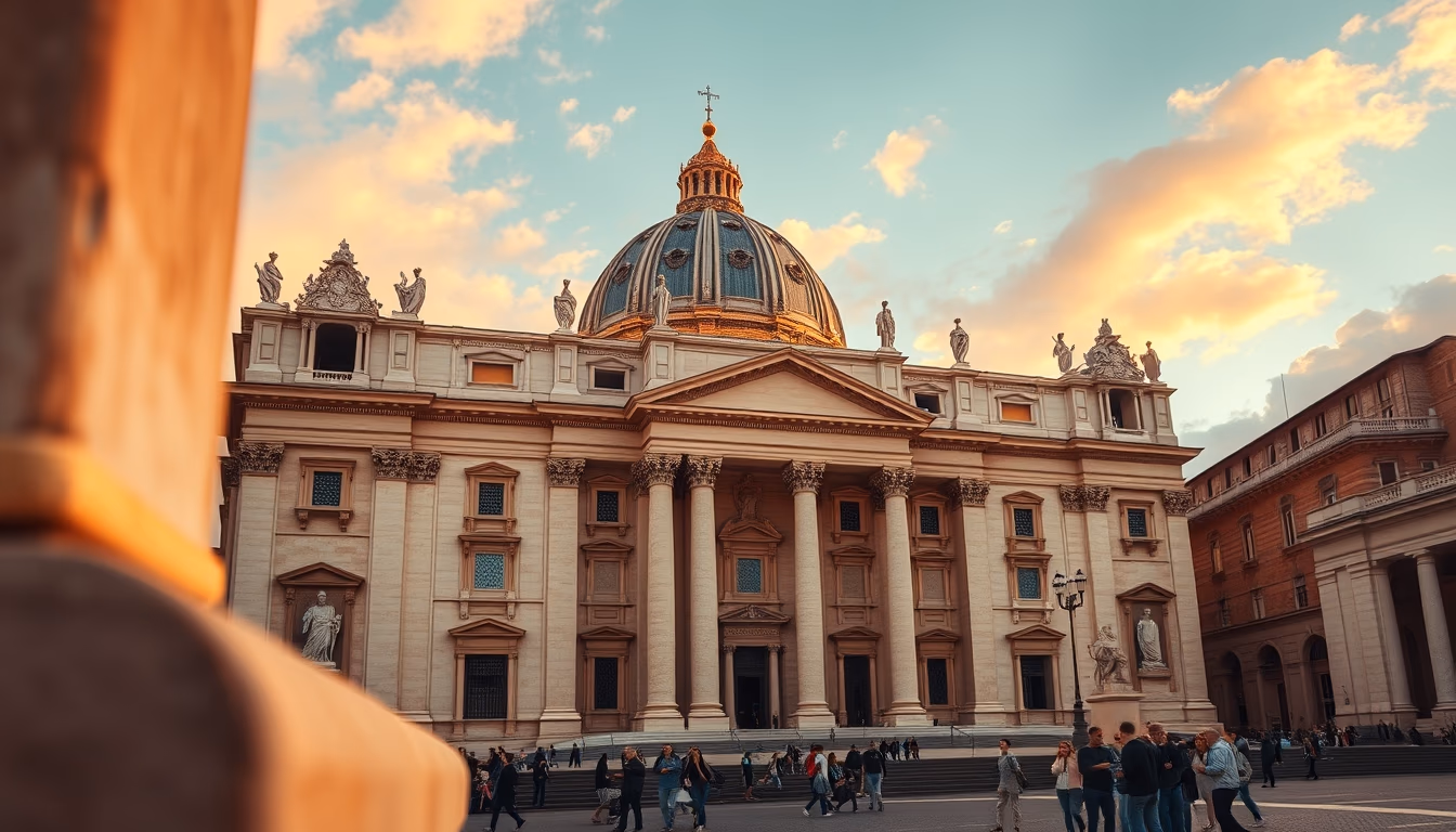 st peter basilica vatican in editorial style