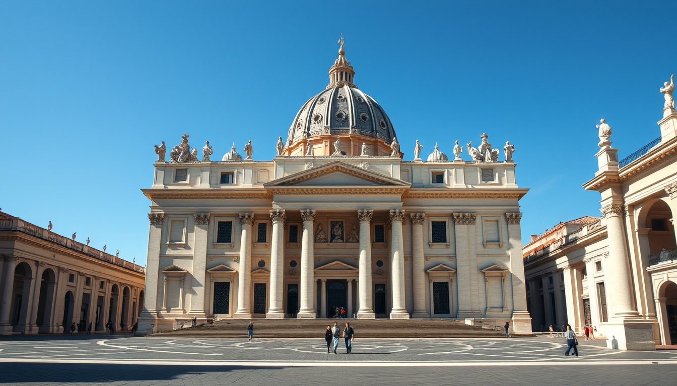 st peter basilica vatican in editorial style
