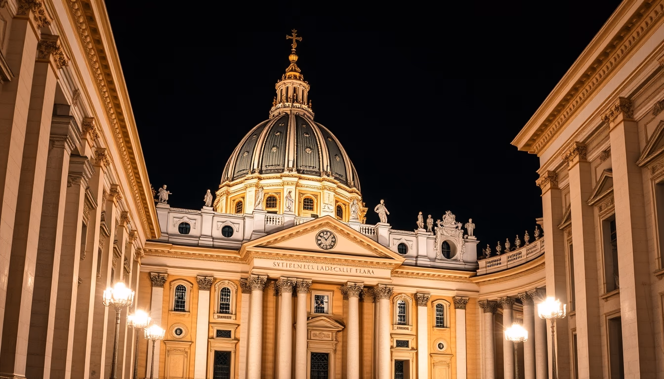 st peter basilica vatican in editorial style