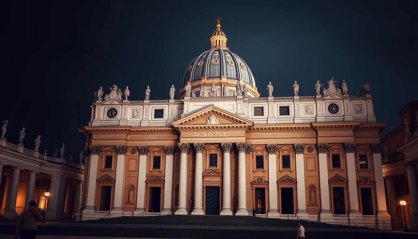 st peter basilica vatican in editorial style