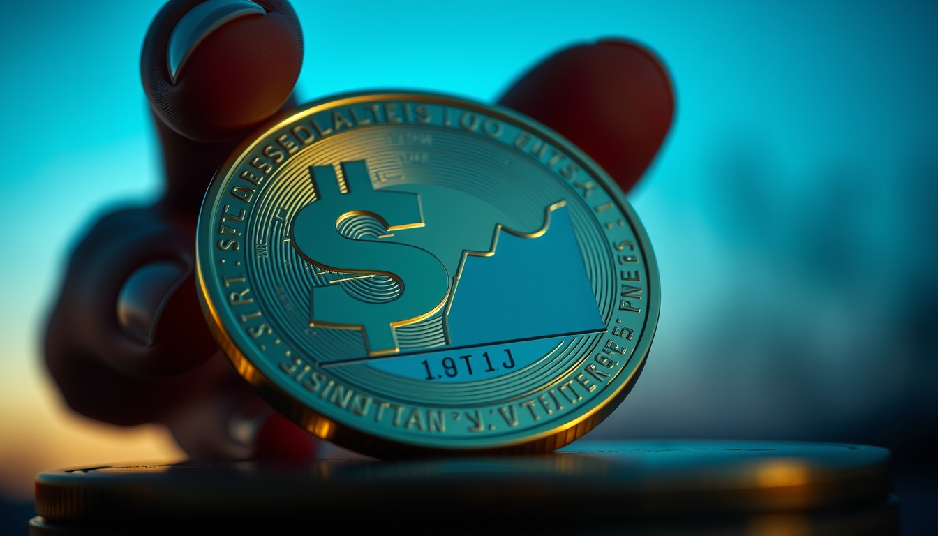 Interface de mint de stablecoin mostrando taxa de colateralização em estilo editorial