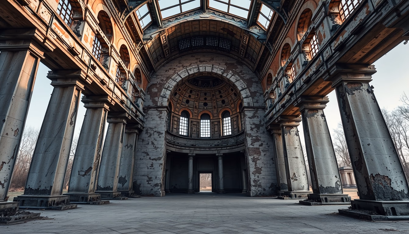 stalingrad ruins in editorial style