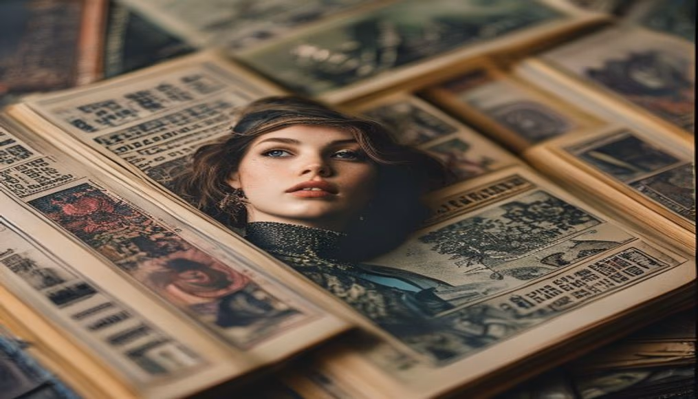 Stamp album organized em estilo editorial