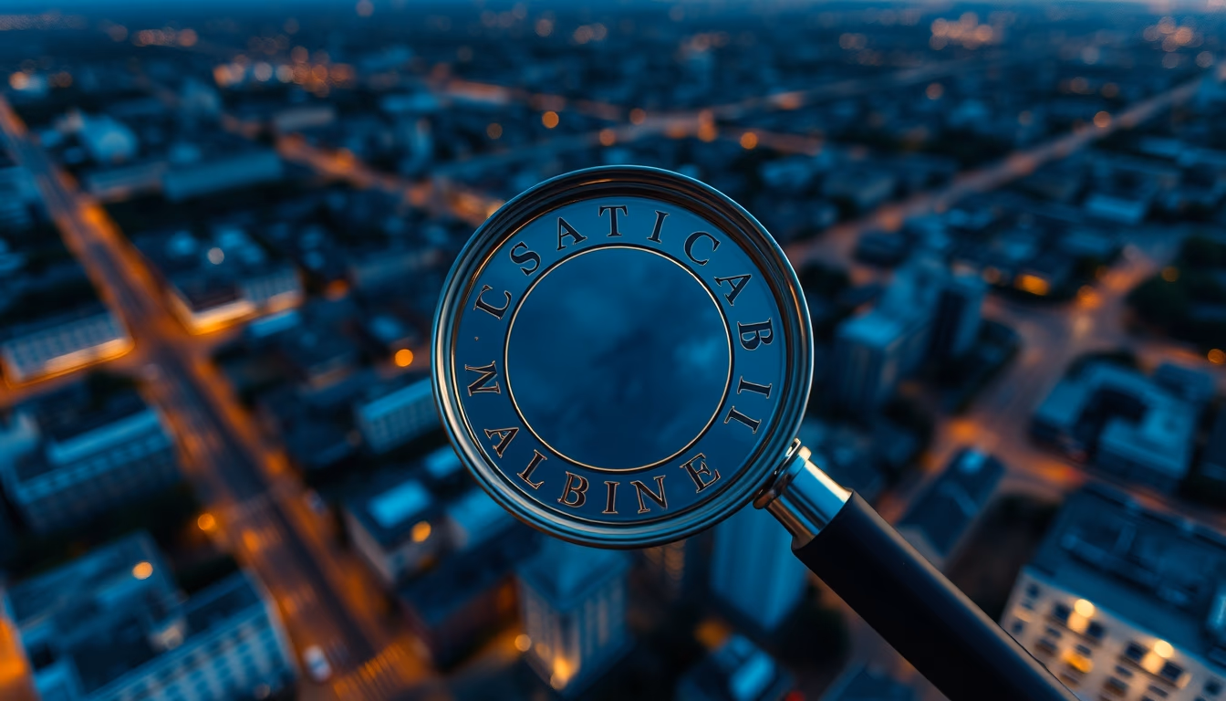 stamp magnifier album in editorial style