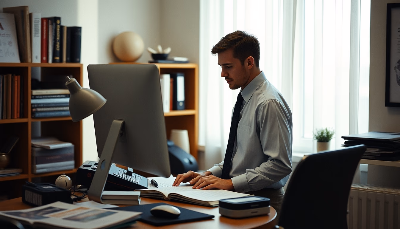 standing desk converted in editorial style