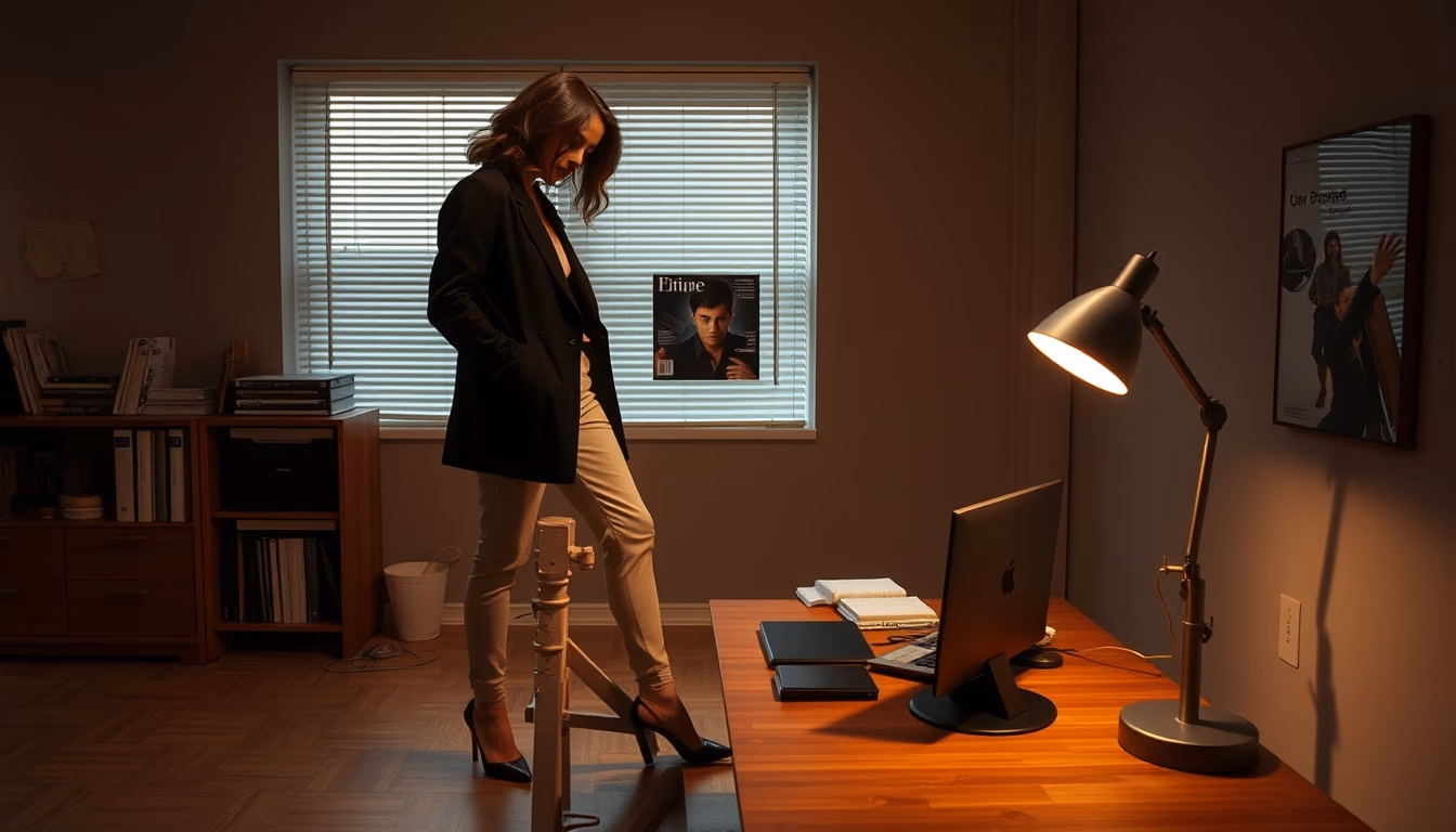 standing desk converted in editorial style