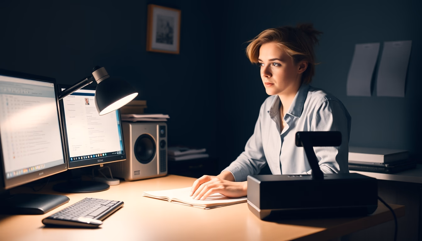 standing desk converted in editorial style