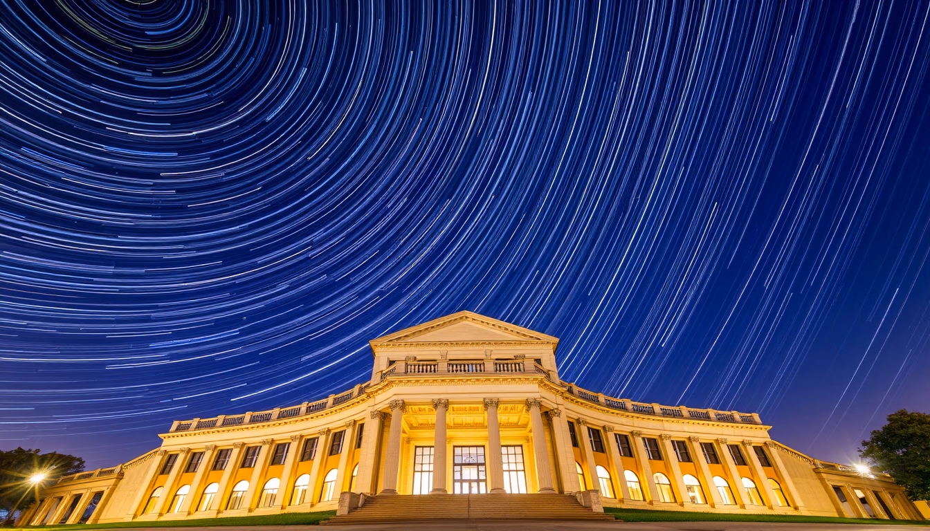 Star trails long exposure em estilo editorial