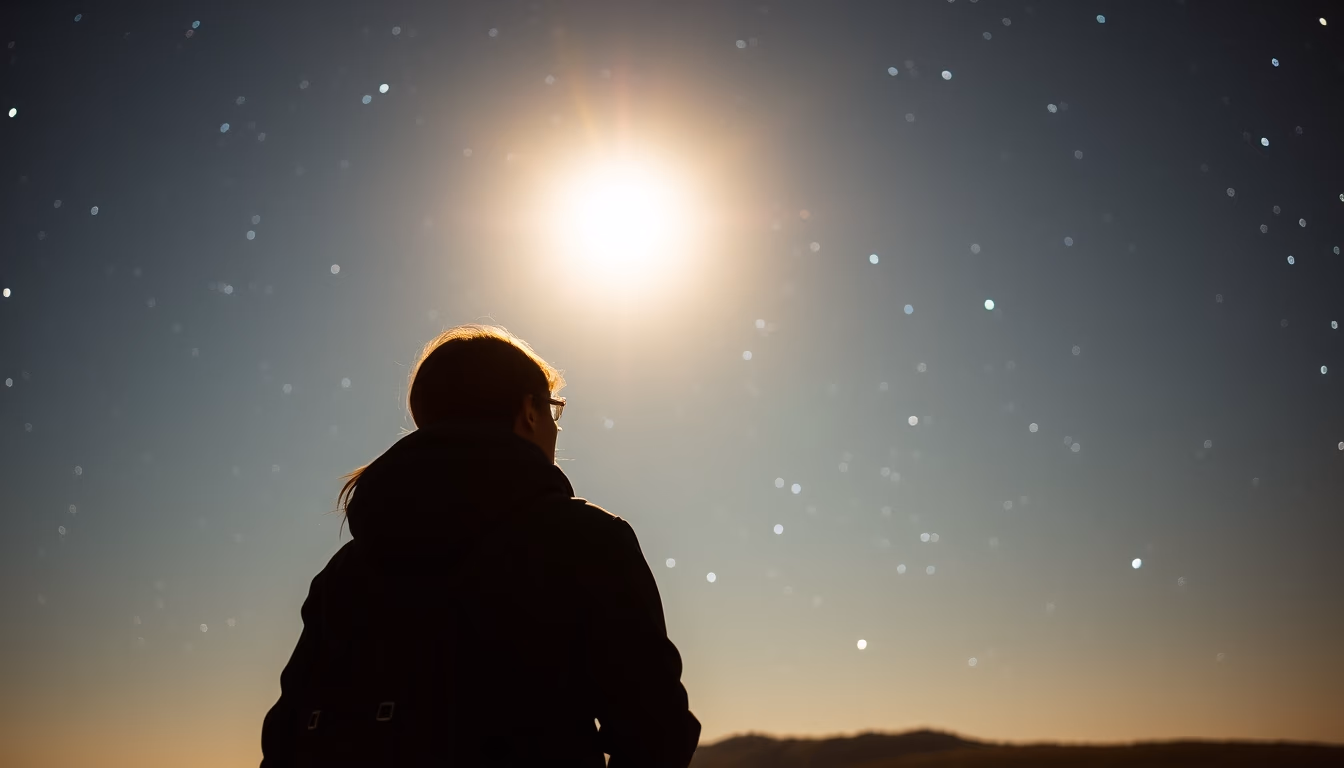 starfield night clear sky in editorial style