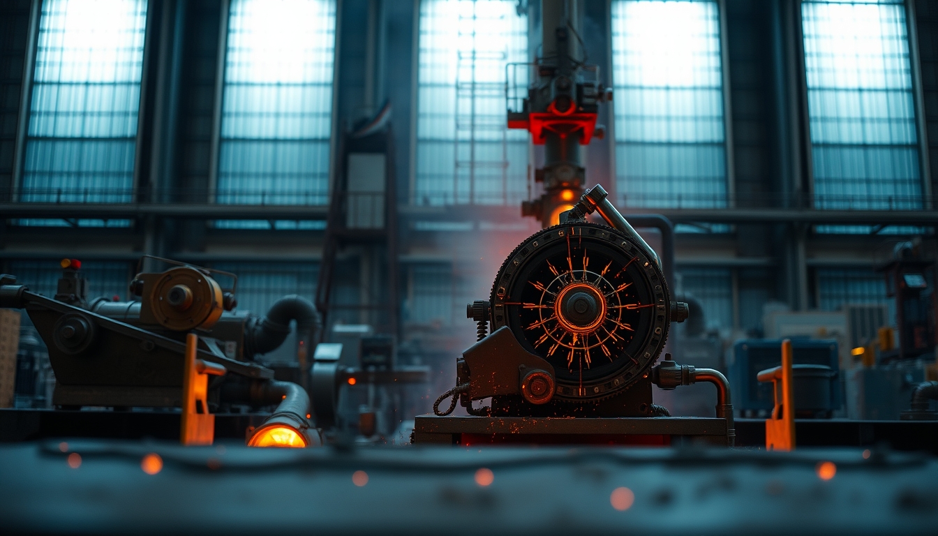 steel mill molten metal in editorial style