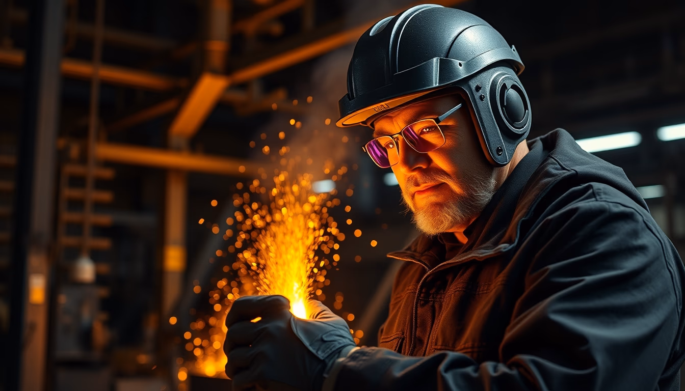 steel mill molten metal in editorial style