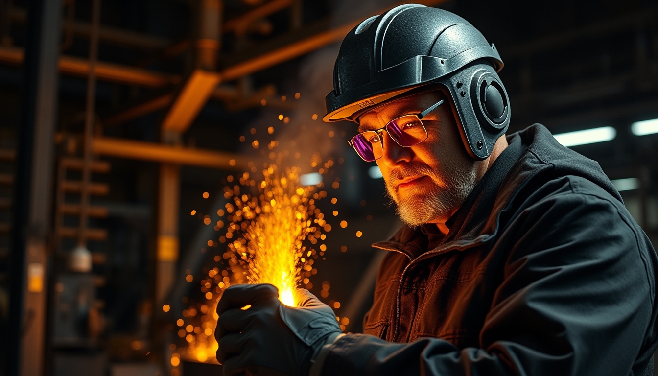 steel mill molten metal in editorial style