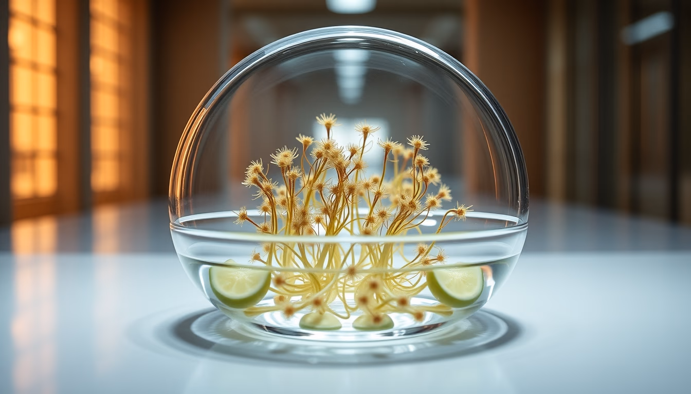 stem cells petri dish in editorial style