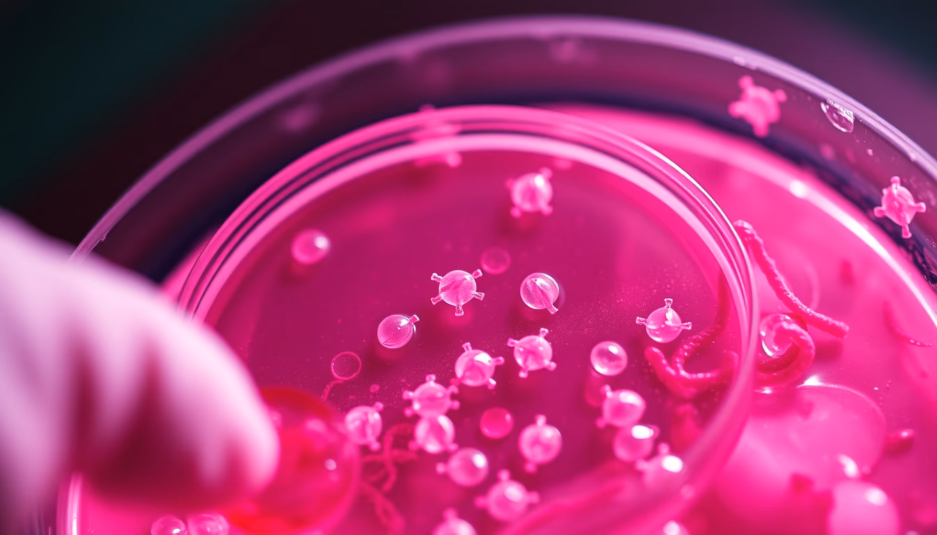 stem cells petri dish in editorial style