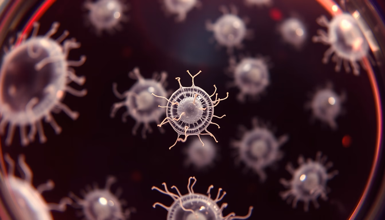 stem cells petri dish in editorial style