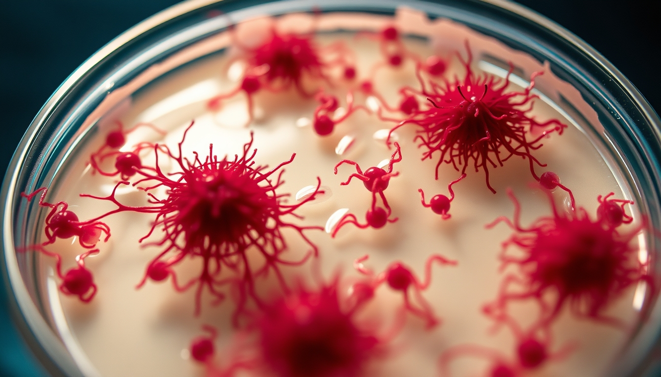 stem cells petri dish in editorial style