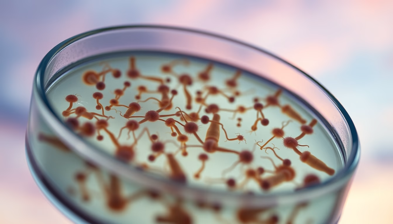 stem cells petri dish in editorial style