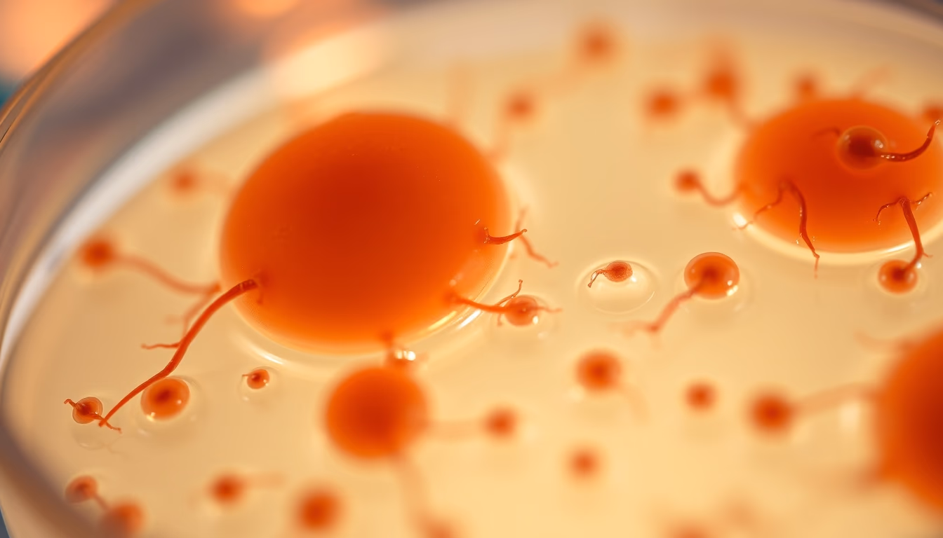 stem cells petri dish in editorial style