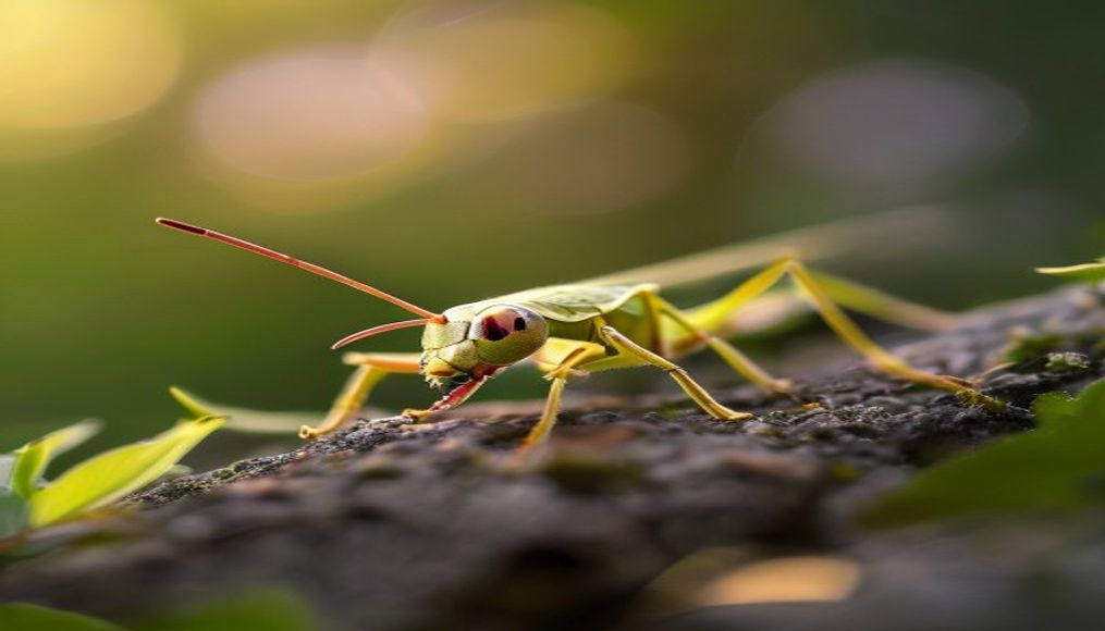 stick insect camouflaged in editorial style