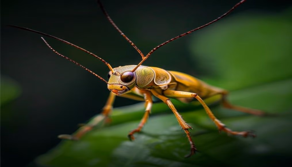 stick insect camouflaged in editorial style