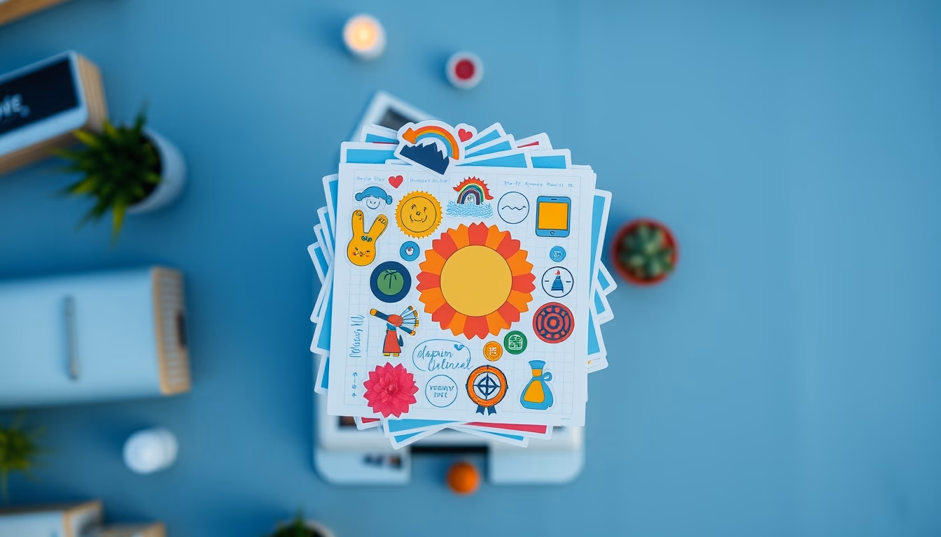 stickers planners deco in editorial style