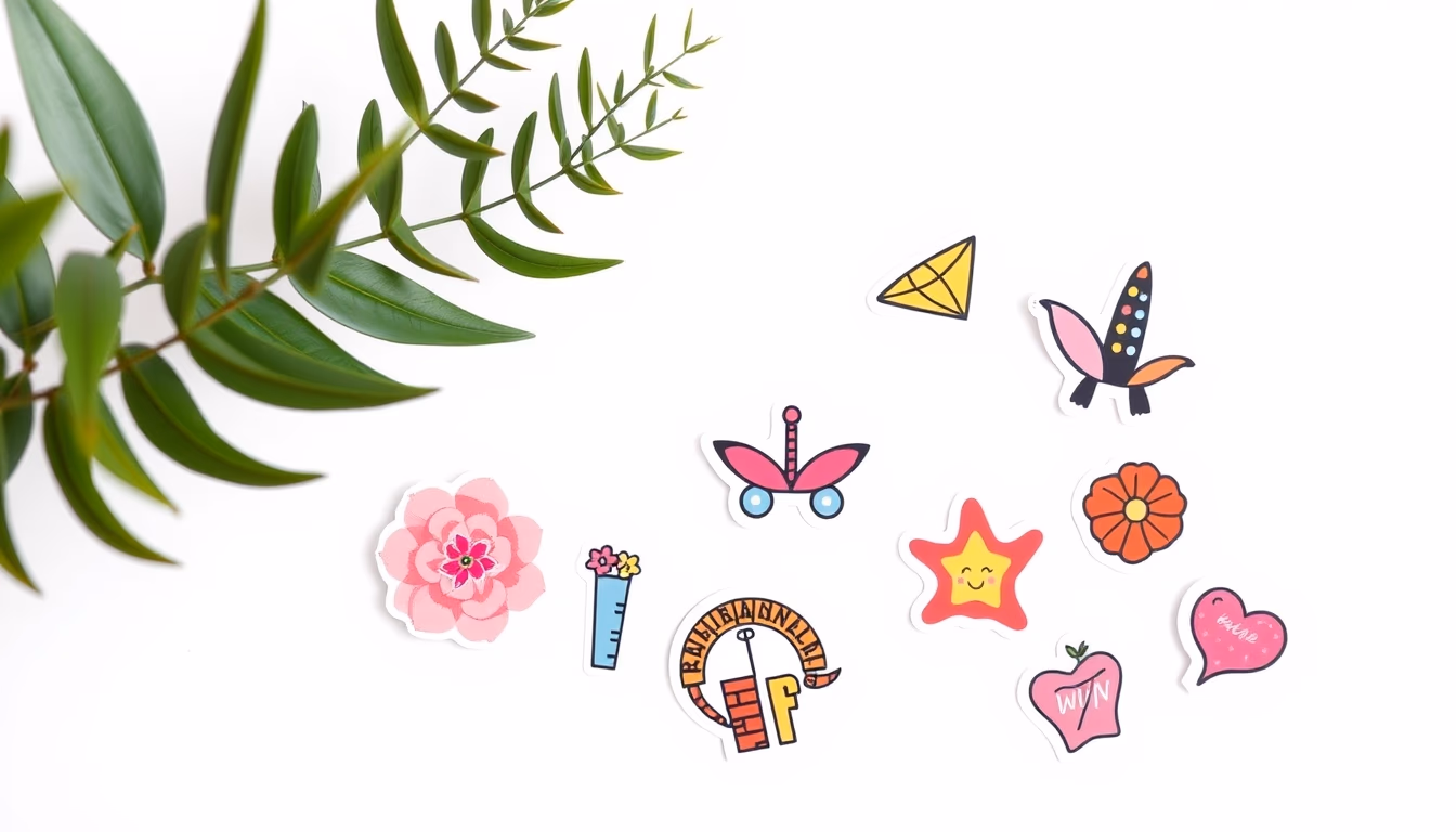 stickers planners deco in editorial style