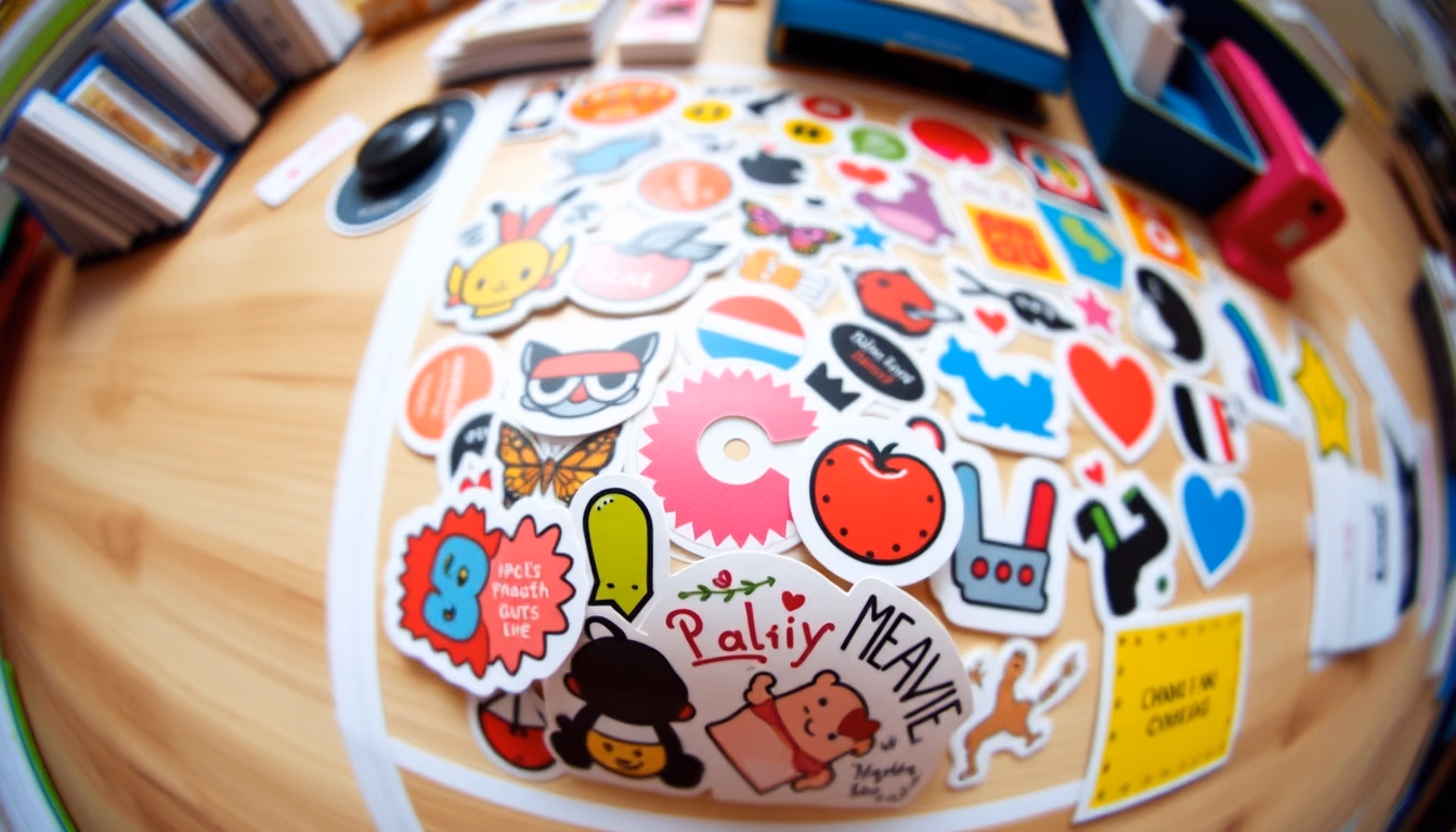 stickers planners deco in editorial style